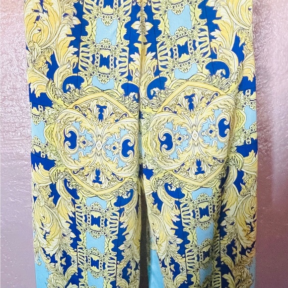 MINAA MONROE Baroque Status Print High Waist PALAZZO PANTS size XS/Small - Picture 7 of 7